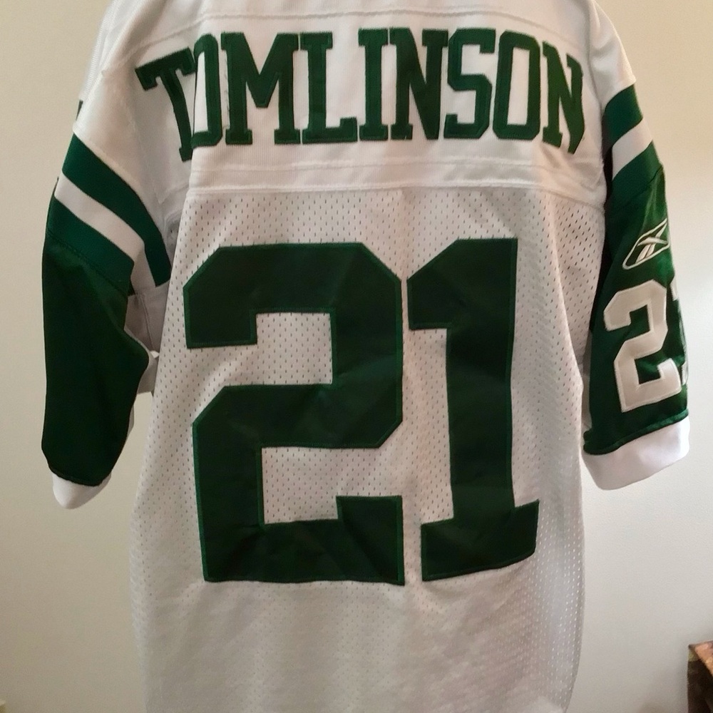 Reebok Green and White Men's Jersey